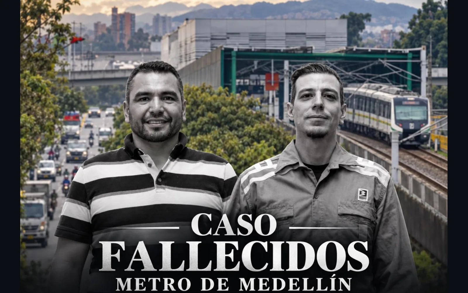 Pieza gráfica del caso de los fallecidos del Metro de Medellín